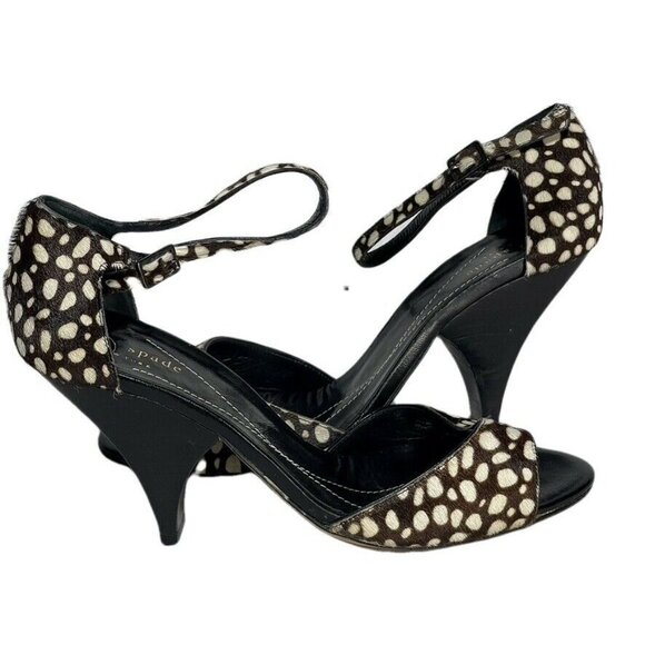 Kate Spade New York Womens Size 8 Open-Toe Heels With Animal Print - Picture 12 of 12